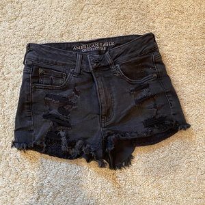 Black, high rise, American Eagle shorts